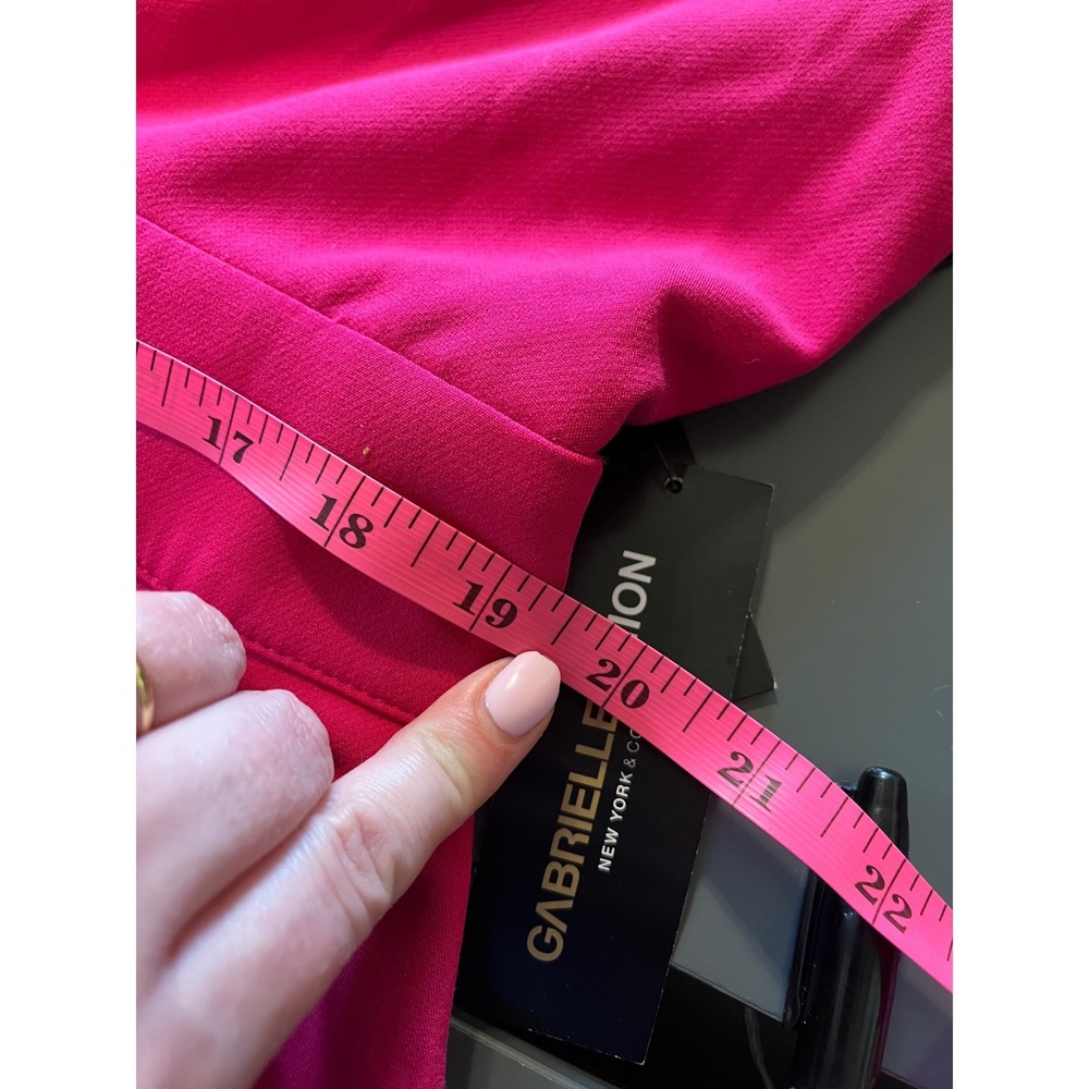 NWT Gabrielle Union NY&C Ultra Wide Leg Pink Plunge Neck Jumpsuit Plus Size XXL - Picture 7 of 13